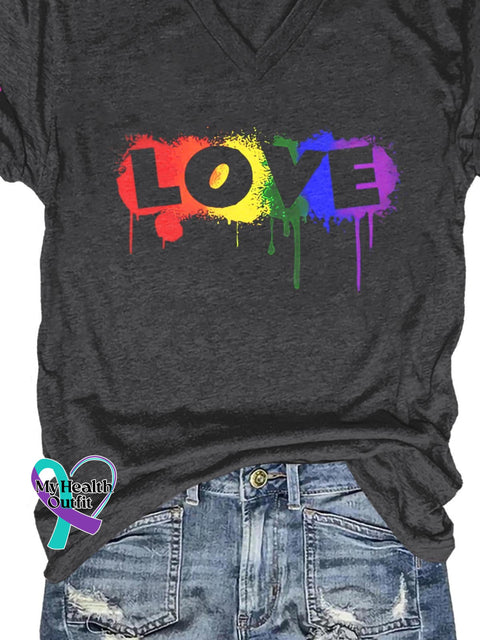 Love Lgbt Art Print Casual T-Shirt