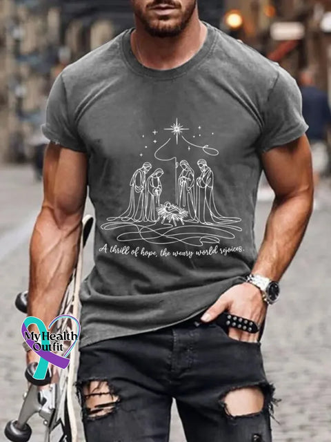 Man’s Funny Saying Jesus Art Print T-shirt LightGrey / S