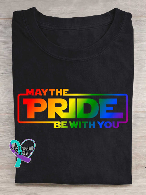 MAYTHE PRIDE BE WITH YOU Rainbow T-shirt Black / S
