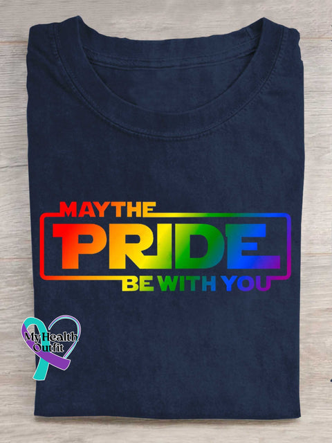 MAYTHE PRIDE BE WITH YOU Rainbow T-shirt Blue / S