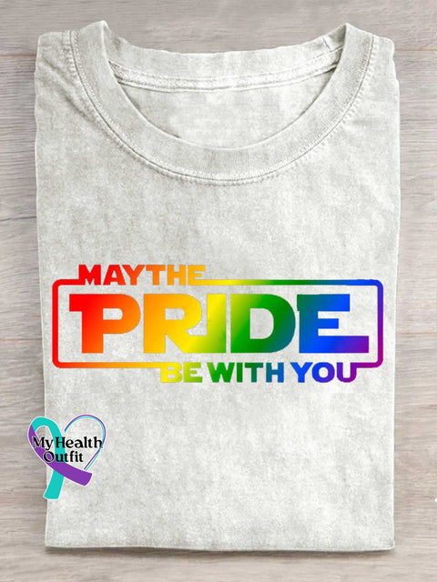 MAYTHE PRIDE BE WITH YOU Rainbow T-shirt White / S