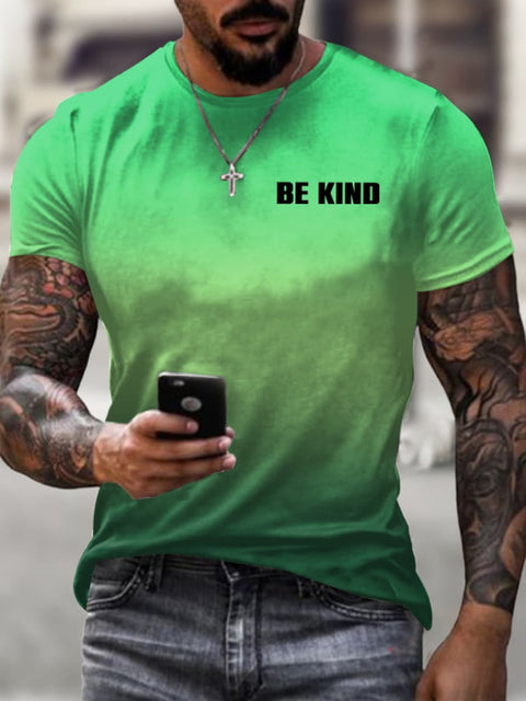 Men’s Be Kind For Everyone You Meet Is Fighting A Hard Battle Print T-Shirt