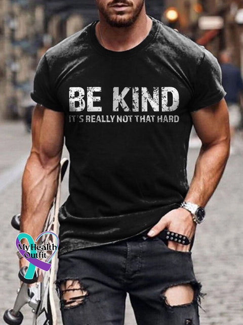 Men’s Be Kind Print T-Shirt Black / S