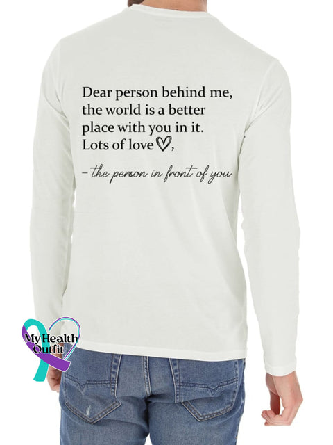 Men’s Be Kind The World Is A Better Place With You In It Crew Neck Long Sleeve T-Shirt