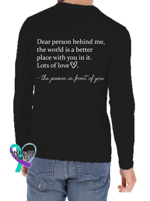 Men’s Be Kind The World Is A Better Place With You In It Crew Neck Long Sleeve T-Shirt