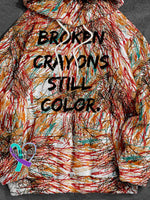Men’s Broken Crayons Still Color Mental Health Awareness Hoodie
