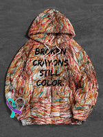 Men’s Broken Crayons Still Color Mental Health Awareness Hoodie Multicolor / S