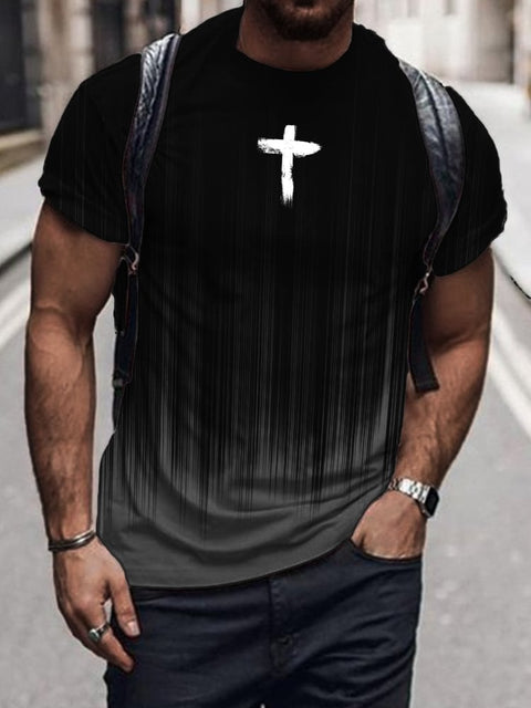 Men’s Dear Person Behind Me God Bless You Print T-Shirt