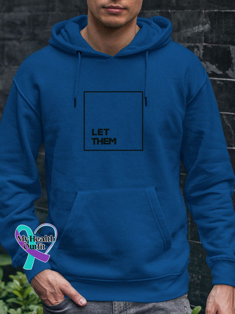 Men’s Let Them Casual Hoodie Blue / S