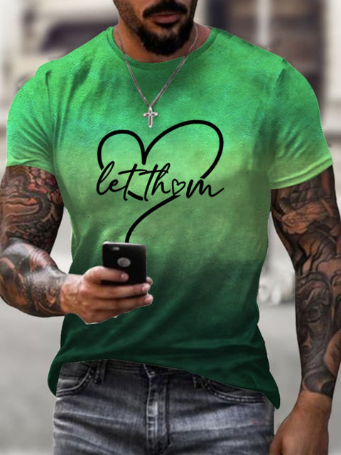 Men’s Mental Health Awareness Printed Casual T-shirt