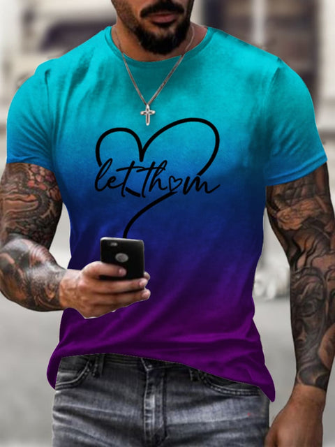 Men’s Mental Health Awareness Printed Casual T-shirt