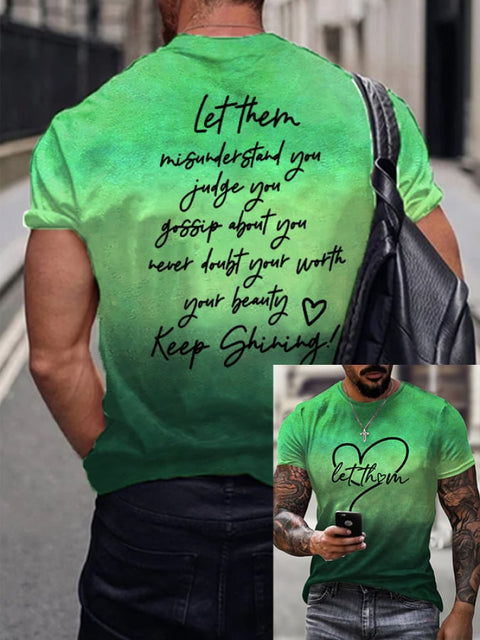 Men’s Mental Health Awareness Printed Casual T-shirt Picture 1 / S