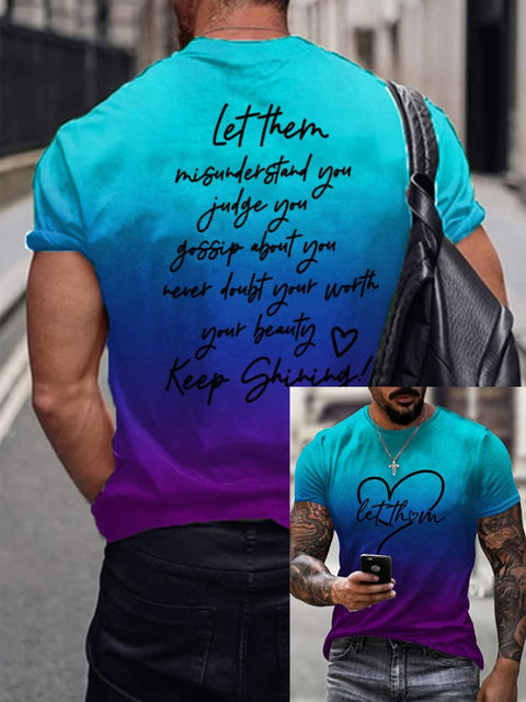 Men’s Mental Health Awareness Printed Casual T-shirt Picture 2 / S