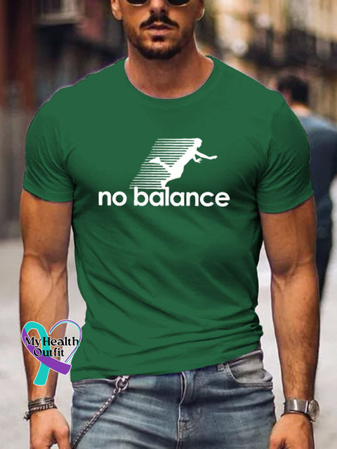 Men’s No Balance Art Print Casual T-Shirt Green / S