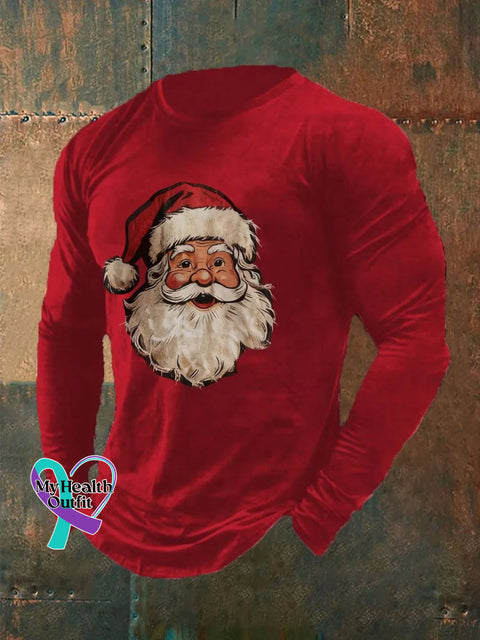Men’s Santa Claus Print T-Shirt Red / S