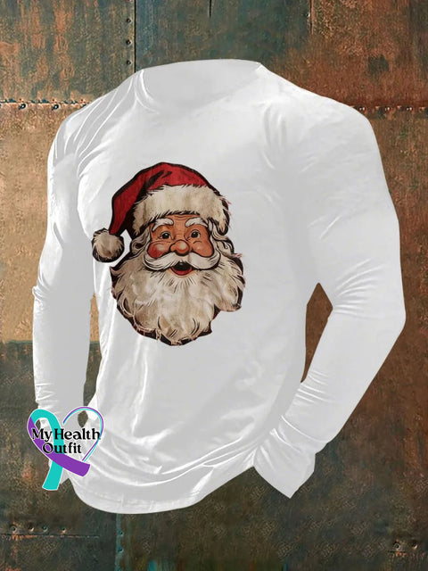 Men’s Santa Claus Print T-Shirt White / S