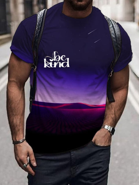 Men’s Starry Sky Dear Person Behind Me Be Kind Mental Health T-Shirt