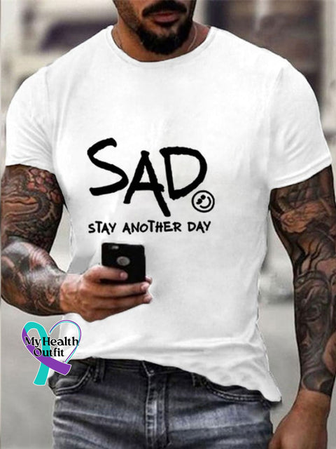 Men’s Stay Mental Health Printed T-Shirt