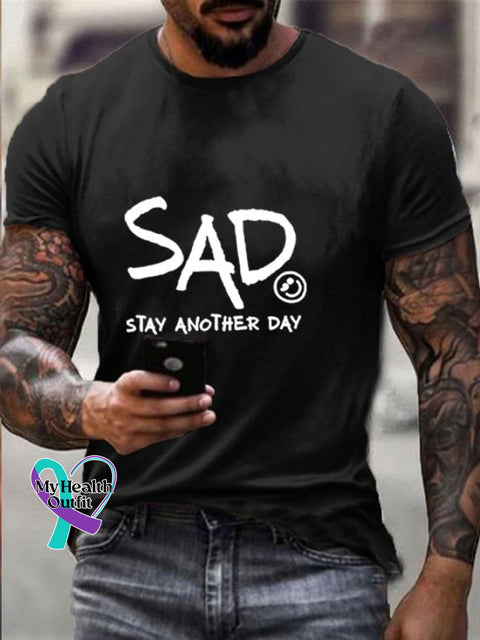 Men’s Stay Mental Health Printed T-Shirt