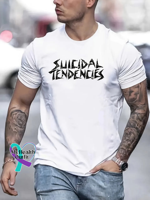 Men’s Suicidal Tendencies Art Print Casual T-Shirt White / S