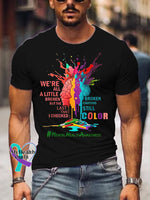Men’s We’re All A Little Broken But The Last Time I Checked Crayons Still Color T-Shirt Black / S