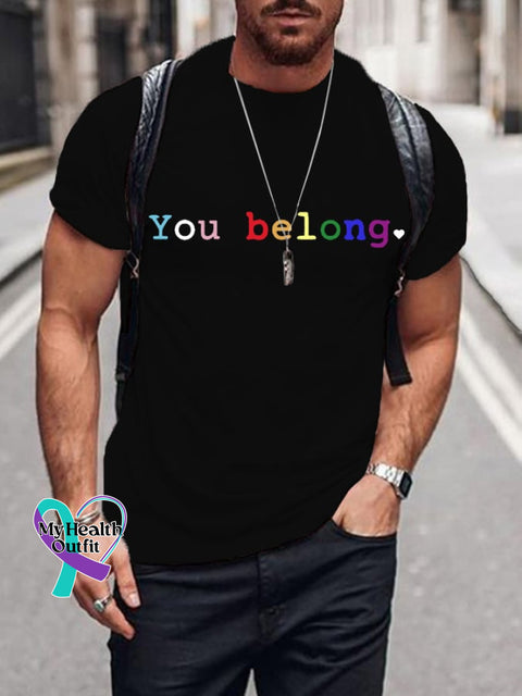Men’s You Belong Pride T-Shirt Black / S
