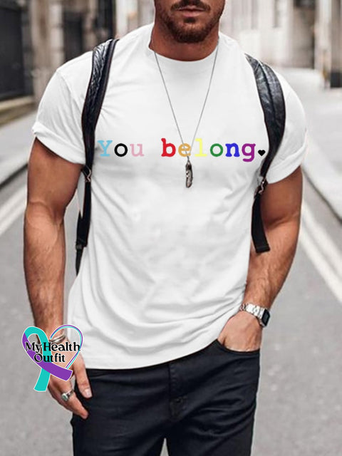 Men’s You Belong Pride T-Shirt White / S