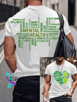 Men’s You Matter Mental Health Awareness Casual Print T-Shirt White / S