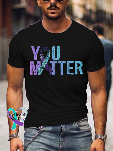 Men’s You Matter Print T-Shirt Black / S