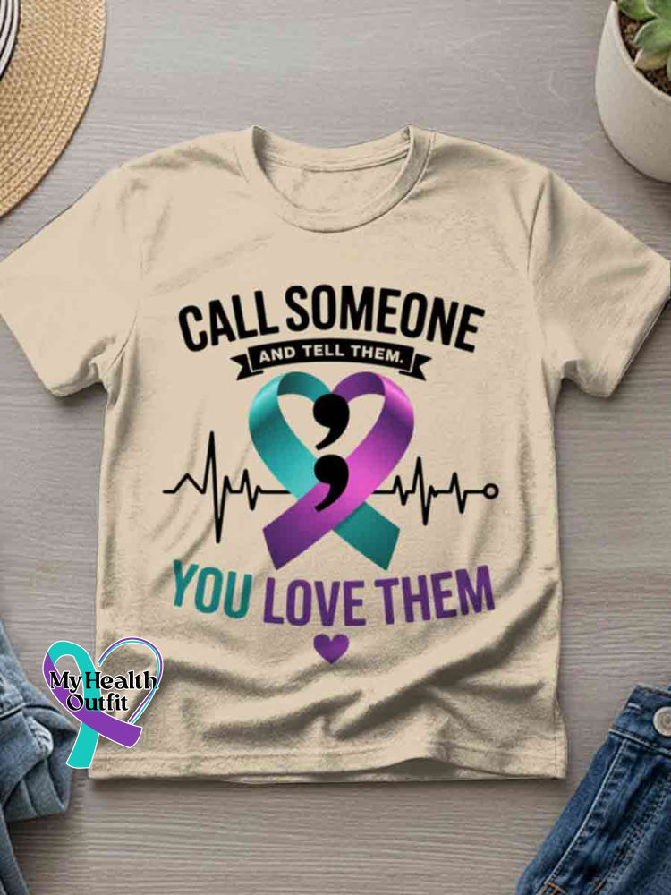 Mental Health Awareness Art Print T-shirt Khaki / S