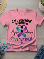 Mental Health Awareness Art Print T-shirt Pink / S