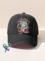 Mental Health Awareness Broken Crayons Still Color Encourage Print Casual Hats Black / Onesize