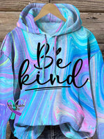 Mental Health Awareness Inspirational Be Kind Print Casual Sweatshirt