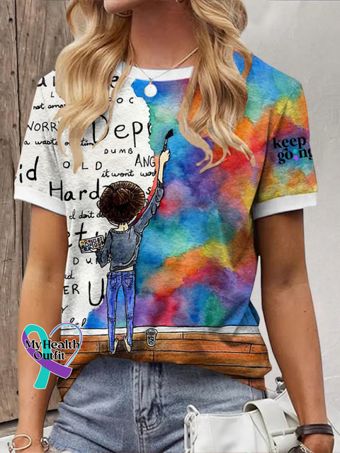 Mental Health Awareness Suicide Prevention Awareness Casual T-shirt Multicolor / S