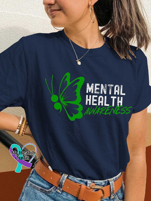 MENTAL HEALTH AWARENESS T-shirt Blue / S