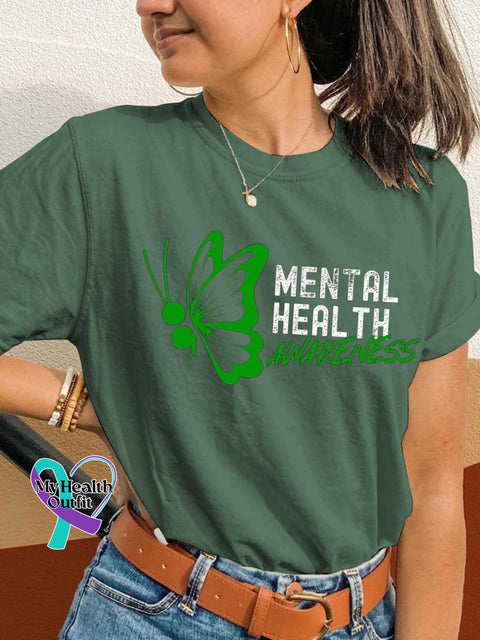 MENTAL HEALTH AWARENESS T-shirt Green / S