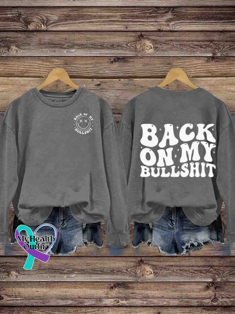 Mental Health Funny Sarcastic Casual Printed Sweatshirt Grey / S