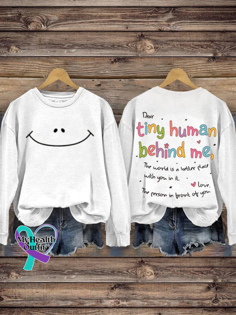 Mental Health Inspirational Positive Crew Neck Casual Printed Sweatshirt White / S
