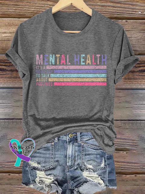 MENTAL HEALTH IT’S A GOOD DAY TO TALK ABOUT FEELINGS T-shirt Grey / S