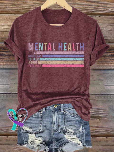 MENTAL HEALTH IT’S A GOOD DAY TO TALK ABOUT FEELINGS T-shirt Red / S