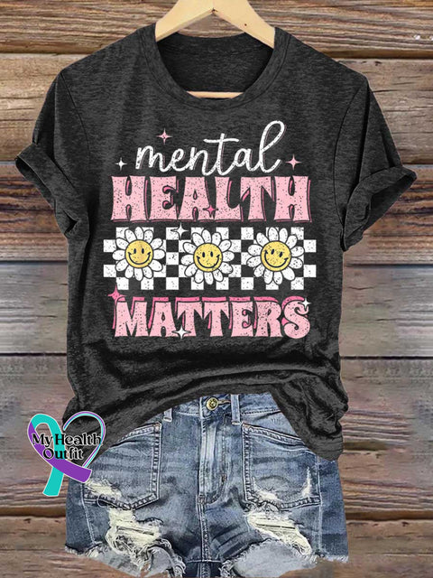 Mental Health Matters T-shirt Black / S