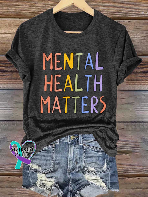 MENTAL HEALTH MATTERS T-shirt Black / S