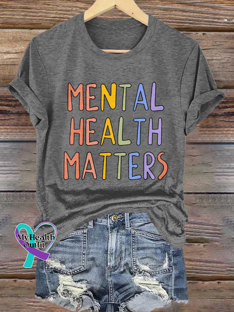 MENTAL HEALTH MATTERS T-shirt Grey / S