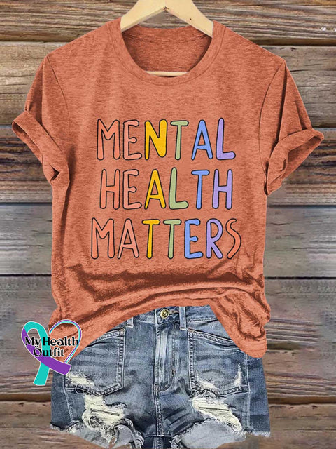 MENTAL HEALTH MATTERS T-shirt Orange / S