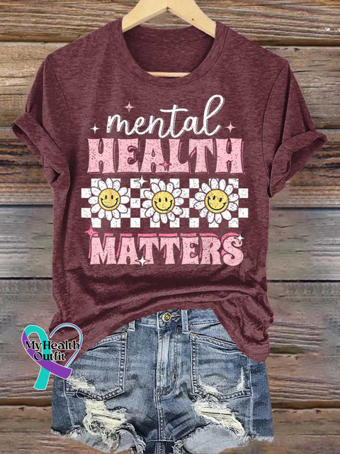 Mental Health Matters T-shirt Red / S