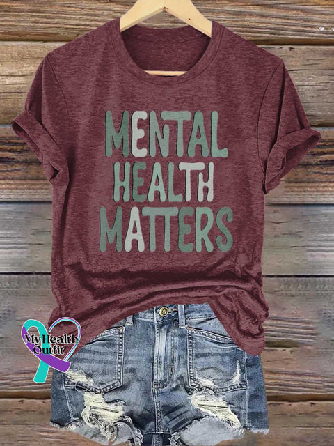 Mental Health Matters T-shirt Red / S