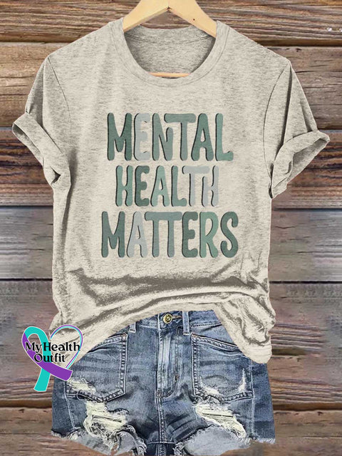 Mental Health Matters T-shirt Sand / S