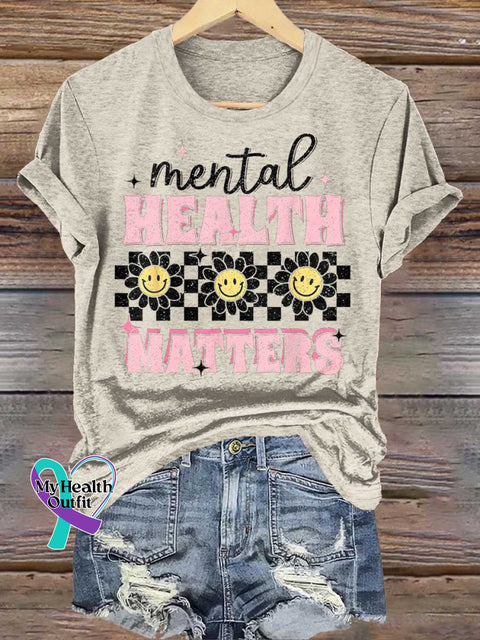 Mental Health Matters T-shirt Sand / S