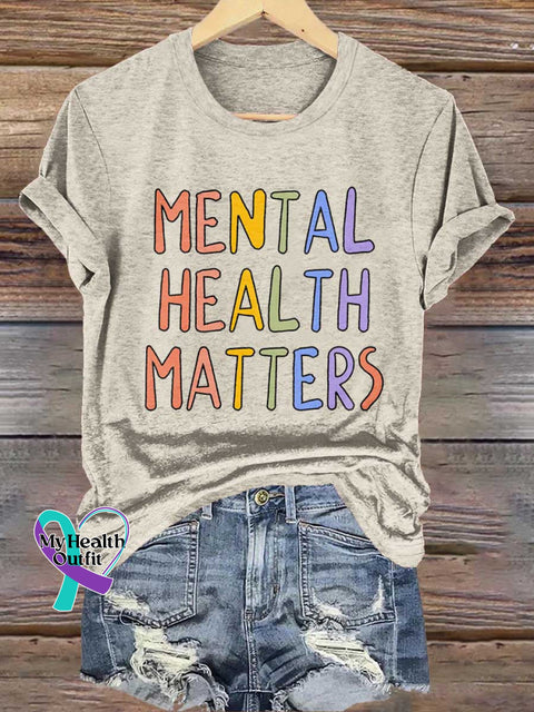 MENTAL HEALTH MATTERS T-shirt Sand / S