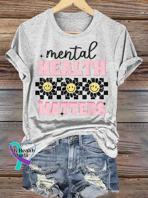 Mental Health Matters T-shirt White / S